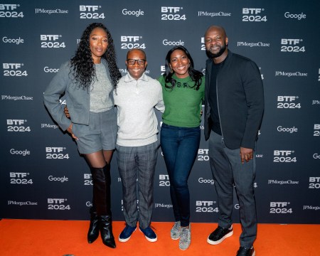 (Left to right) Vanessa Kingori (Google), Obum Ekeke (Google DeepMind), Ola Fadipe (Google), and Alex Okosi (Google SSA) at Black Tech Fest 2024 in London