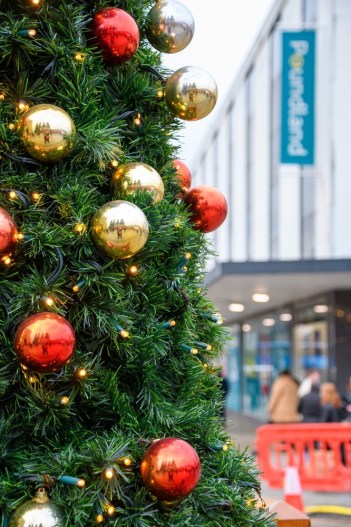 Christmas tree, high street, Poundland 