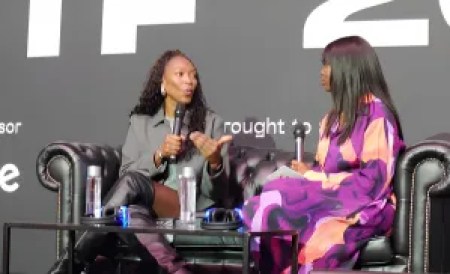 Google's Vanessa Kingori interviewed by Rabbi Tajani at Black Tech Fest 2024